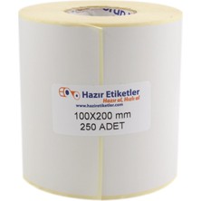 Hazır Etiketler Eko Termal Rulo Etiket 100MM x 200MM 250 Adet