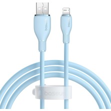 Baseus Pudding Serisi Usb To iPhone uyumlu Lightning USB iPhone Uyumlu 2.4 Amper Hızlı Şarj ve Data Aktarım Kablosu iPhone 14 , 13 ,12 11 ,x , 7 , 8 , 6 uyumlu MAVİ