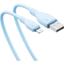 Baseus Pudding Serisi Usb To iPhone uyumlu Lightning USB iPhone Uyumlu 2.4 Amper Hızlı Şarj ve Data Aktarım Kablosu iPhone 14 , 13 ,12 11 ,x , 7 , 8 , 6 uyumlu MAVİ