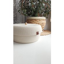 Karelim Home Çok Amaçlı Dekoratif Organizer Sepet 25X12