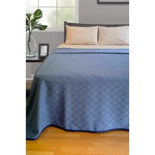 Alla Turca Tek Kişilik  Pamuk Pike Indigo