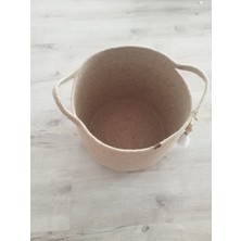 Karelim Home Çok Amaçlı Dekoratif Organizer Hasır Sepet 35X35