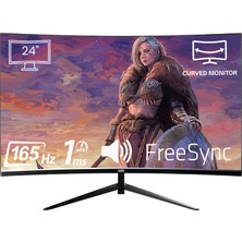 IZOLY Sindar 2456C165 24" 1ms 165Hz AMD Free Sync FHD LED HDMI DP VA Curved Oyuncu Monitör