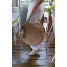 Karelim Home Hasır Omuz Çantası Özel Tasarım 30X30