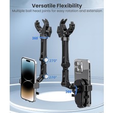 Bantian Araba Için Dikiz Aynası Telefon Tutucu, Dikiz Aynası Telefon Tutucu, Döndürülebilir ve Geri Çekilebilir Araç Telefonu Tutucu Montajı, Tüm Cep Telefonlarıyla Uyumlu Araç Kamyonu Tem (Yurt Dışından)