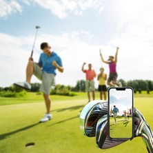 Bantian Golf Arabası Ezgo/club Car/yamaha Için Yükseltilmiş Manyetik Telefon Tutucu Montajı, Alüminyum Alaşımlı Telefon Montajı, Ultra Güçlü 6*N52 Mıknatıslar, Evrensel Hepsi 4,7-7,2 Inç I (Yurt Dışından)