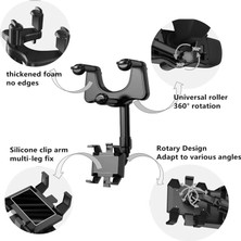 Bantian Dodorado Araç Telefonu Tutucu, Çok Fonksiyonlu 360 Dönebilen Araç Dikiz Aynası Telefon Tutucu (1 Adet) (Yurt Dışından)