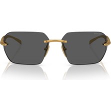 Prada PR A55S 15N5S0 71 Erkek Gold Metal Geometrik Güneş Gözlüğü