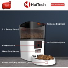 Noitech Pet Feeder 1080P Ayarlanabilir Kameralı- Wifili- Kedi Köpek Akıllı Mama Kabı