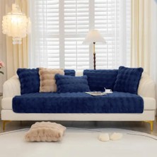 Baladi Home Kalın Tavşan Peluş Üç Kişilik Koltuk Örtüsü ( 80*190CM ) Sadece Oturma Alanı Için