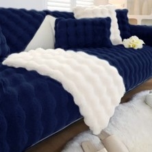 Baladi Home Kalın Tavşan Peluş Üç Kişilik Koltuk Örtüsü ( 80*190CM ) Sadece Oturma Alanı Için