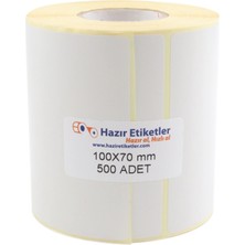 Hazır Etiketler Eko Termal Rulo Etiket 100MM x 70MM 500 Adet