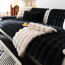 Baladi Home Kalın Tavşan Peluş Üç Kişilik Koltuk Örtüsü ( 80*190CM ) Sadece Oturma Alanı Için