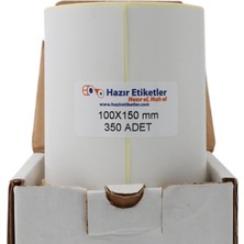 Hazır Etiketler Eko Termal Rulo Etiket 100MM x 150MM 350 Adet