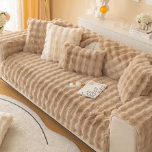 Baladi Home Kalın Tavşan Peluş Üç Kişilik Koltuk Örtüsü ( 80*190CM ) Sadece Oturma Alanı Için