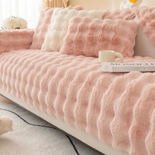 Baladi Home Kalın Tavşan Peluş Üç Kişilik Koltuk Örtüsü ( 80*190CM ) Sadece Oturma Alanı Için
