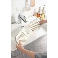 Yakın Market Elastik Musluk Matı Silikon Su Tutucu Düzenleyici Kaydırmaz Taban Organizer Mutfak Banyo Lavabo