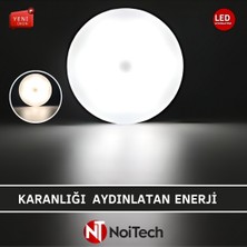 Noitech Hareket Sensörlü 8 Ledli Dahili Bataryalı LED Işık 6000K Beyaz