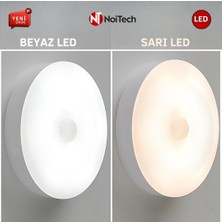 Noitech Hareket Sensörlü 8 Ledli Dahili Bataryalı LED Işık 6000K Beyaz