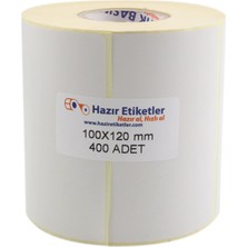 Hazır Etiketler Eko Termal Rulo Etiket 100MM x 120MM 400 Adet