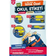 Tuğset Etiket Okul Etiketi Batman Kalem Defter Etiketi Özel Isim Yazılabilen Etiket Seti - Isim ETIKETI-T573-OE61