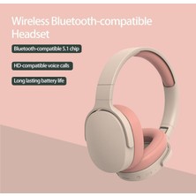 Chronus Spor ve Seyahat Için Kablosuz Bluetooth Gürültü Önleyici Kulaklık Hifi Katlanabilir 5.1 Stereo (Pembe) (Yurt Dışından)