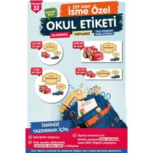 Tuğset Etiket Okul Etiketi Şimşek Mcqueen Kalem Defter Etiketi Özel Isim Yazılabilen Etiket Seti - Isim ETIKETI-T561-OE32