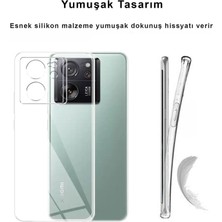 CepStok Xiaomi 13T Kılıf Şeffaf Kamera Korumalı Esnek Yumuşak Silikon