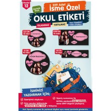 Tuğset Etiket Okul Etiketi Black Pink Kalem Defter Etiketi Özel Isim Yazılabilen Etiket Seti - Isim Etiketi -T548-OE12