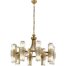 Avonni AV-1906-8E Eskitme Kaplama Modern Avize E14 Metal Kristal H: 115 cm, Ø: 80 cm