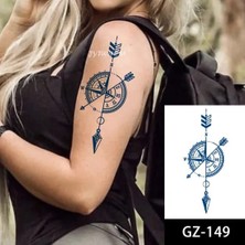 Tattoo 1 Ay Kalıcı Gerçekçi Geçici PUSULA12 Saat Sonra Kararan Geçici Dövme Tattoo