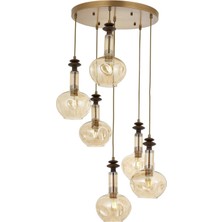 Bone Modern Avize E27 72W 50cm Metal Eskitme Avonni-AV-1912-6ET