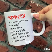 Hediyeci Abla Size Özel Terazi Burcu ve Özellikleri Seramik Baskılı Kupa Bardaklar