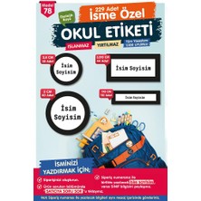 Tuğset Etiket Okul Etiketi Kalem Defter Etiketi Özel Isim Yazılabilen Etiket Seti - Isim Etiketi