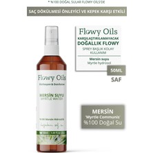 Flowy Oils Mersin Suyu %100 Tam Saf Doğal Yağlı Distilasyon Hidrosöl Suyu Tonik Myrtle  Hydrosol Tonic 50ML