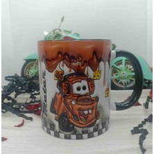 Mugs And Love Arabalar 3D Baskı Büyük Boy Kupa