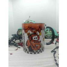 Mugs And Love Arabalar 3D Baskı Büyük Boy Kupa