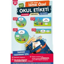 Tuğset Etiket Okul Etiketi Kalem Defter Etiketi Özel Isim Yazılabilen Etiket- Isim Etiketi