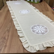 Oya Home El Dantelli Krem Zemin Ranır 45*150 cm