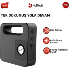 Noitech Analog Ekranlı LED Işıklı 150PSI Lastik Şişirme Hava Kompresörü