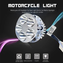 Naser Motor Evrensel Motosiklet LED Far Uzak Yakın Işık Elektrikli Araba Dahili Spot Evrensel Araba Işık Için Mo