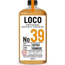 LocoShop No 39 Şeftali Kumkuat Artizanal Alkolsüz Karışım Taze Sıkma Meyve Kokteyl Mix 900 ml