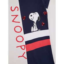 Snoopy Lisanslı Kız Çocuk Elbise SN21968