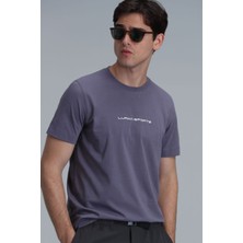Lufian Erkek Tony Modern Grafik T-Shirt 111020190 Vizon