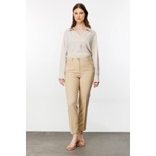 Ekol Kadın Cepli Dar Paça Pantolon 3060 Bej