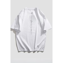 Oksit Reamer Dikey Ön Baskılı Bisiklet Yaka Erkek Tshirt