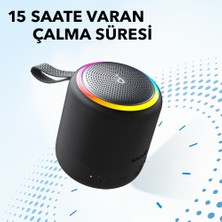 Anker SoundCore Mini 3 Pro Bluetooth Hoparlör - RGB LED - 6W Ses Bombası - IPX7 Suya Dayanıklılık - 15 Saate Varan Şarj - Kırmızı (Anker Türkiye Garantili)