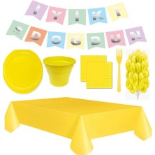 Kikajoy Sarı Parti Seti 24 Lü