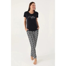 Pierre Cardin Yumuşak Dokulu Kısa Kol Kadın Pijama Takım 8837