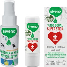 Siveno Sivrisinek ve Kene Kovucu Sprey Krem 50 ml & Siveno %100 Doğal Super Stick 6 G Set